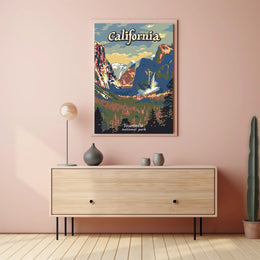 Yosemite National Park Vintage Travel Poster PosterGoat