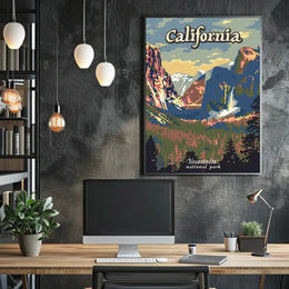 Yosemite National Park Vintage Travel Poster PosterGoat