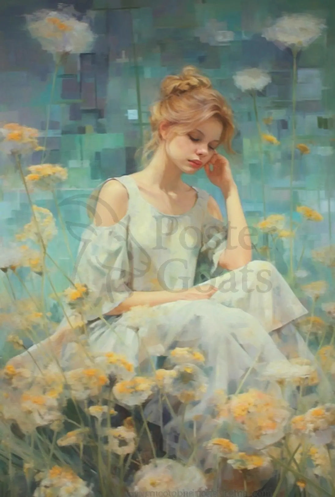 Young Woman in Nature Artistic Impressionism Poster PosterGoat