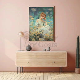 Young Woman in Nature Artistic Impressionism Poster PosterGoat