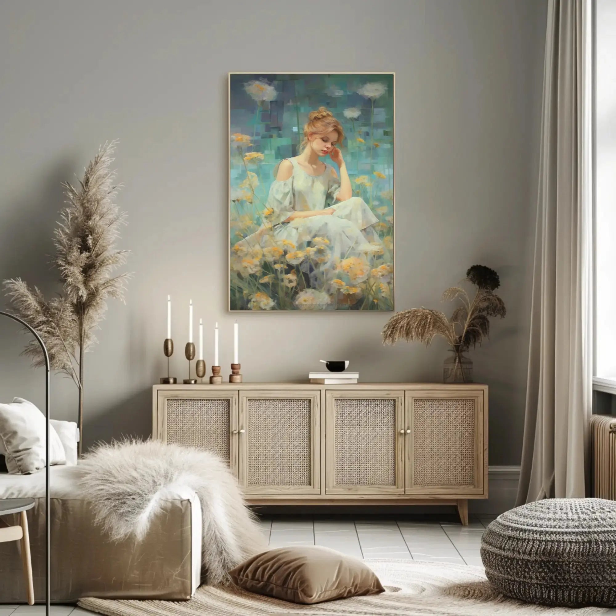 Young Woman in Nature Artistic Impressionism Poster PosterGoat
