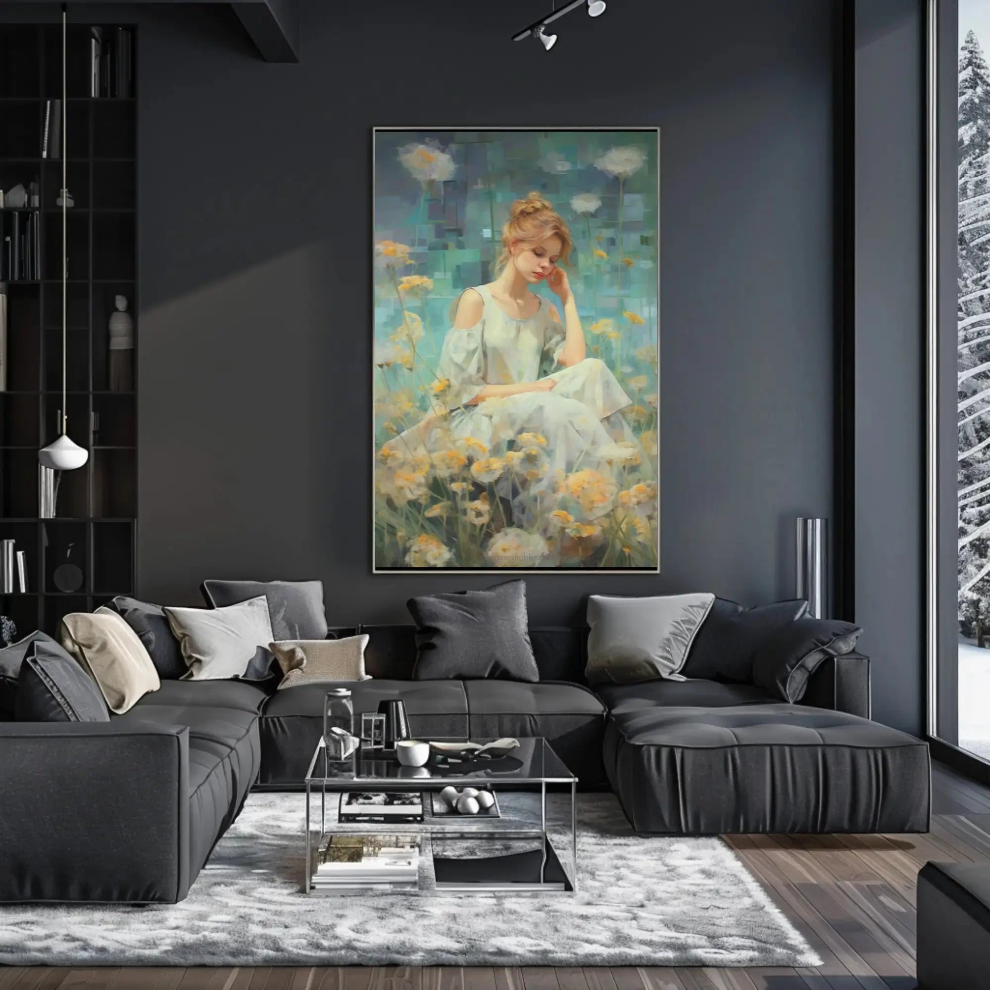 Young Woman in Nature Artistic Impressionism Poster PosterGoat