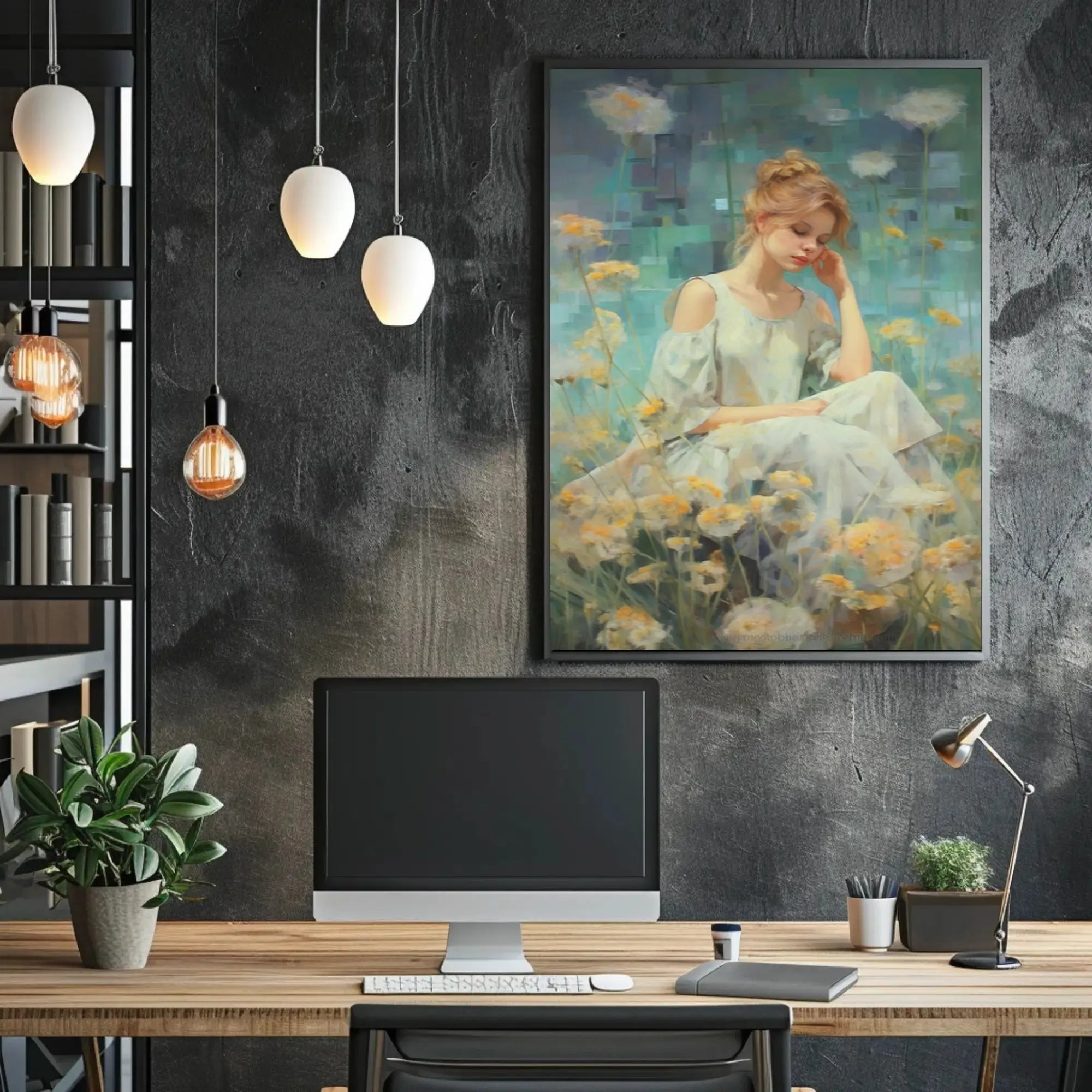 Young Woman in Nature Artistic Impressionism Poster PosterGoat