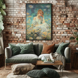 Young Woman in Nature Artistic Impressionism Poster PosterGoat