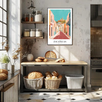 Zacatecas Mexico Scenic  Illustration Poster PosterGoat