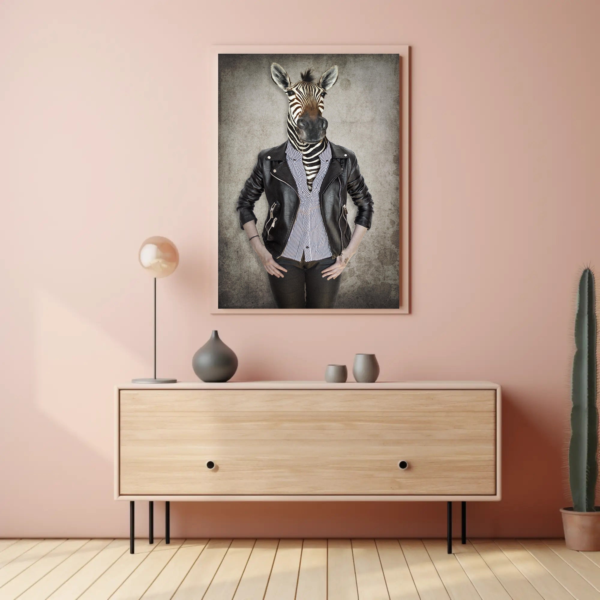 Zebra-Human Hybrid Surreal Artwork: Abstract or Artistic Poster PosterGoat