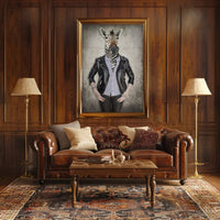 Zebra-Human Hybrid Surreal Artwork: Abstract or Artistic Poster PosterGoat