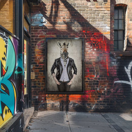 Zebra-Human Hybrid Surreal Artwork: Abstract or Artistic Poster PosterGoat