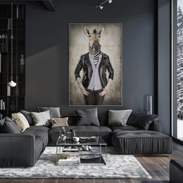 Zebra-Human Hybrid Surreal Artwork: Abstract or Artistic Poster PosterGoat