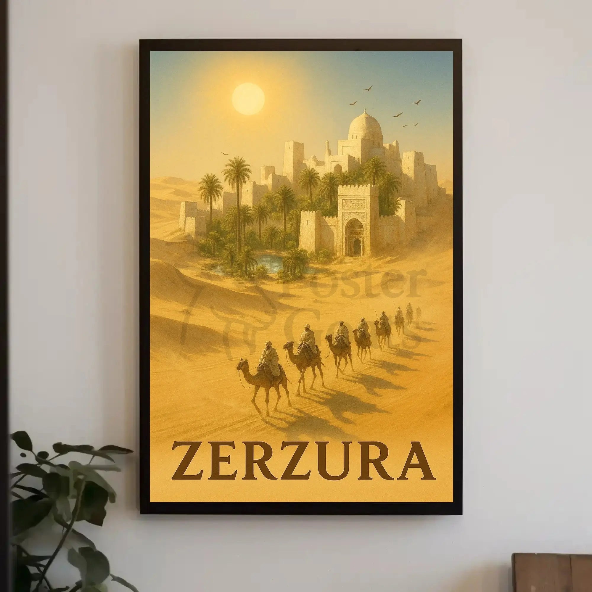 Zerzura Desert Adventure Scenic Vintage Travel Poster PosterGoat