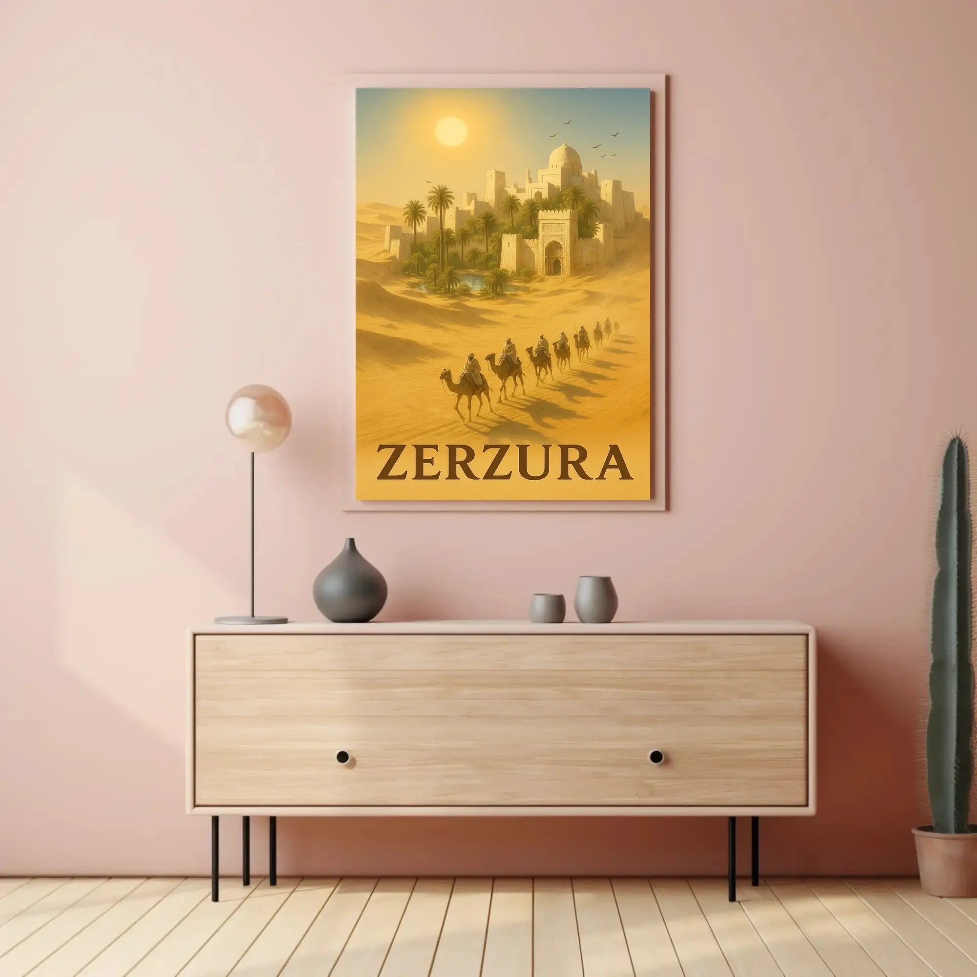Zerzura Desert Adventure Scenic Vintage Travel Poster PosterGoat