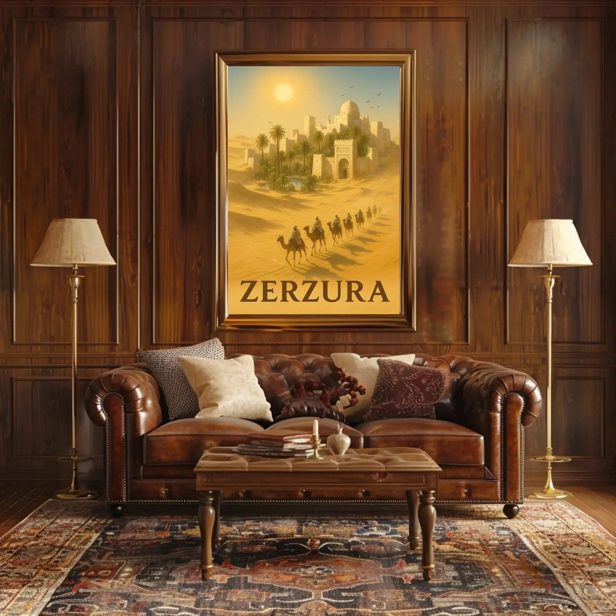 Zerzura Desert Adventure Scenic Vintage Travel Poster PosterGoat