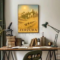 Zerzura Desert Adventure Scenic Vintage Travel Poster PosterGoat