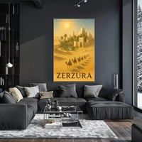 Zerzura Desert Adventure Scenic Vintage Travel Poster PosterGoat