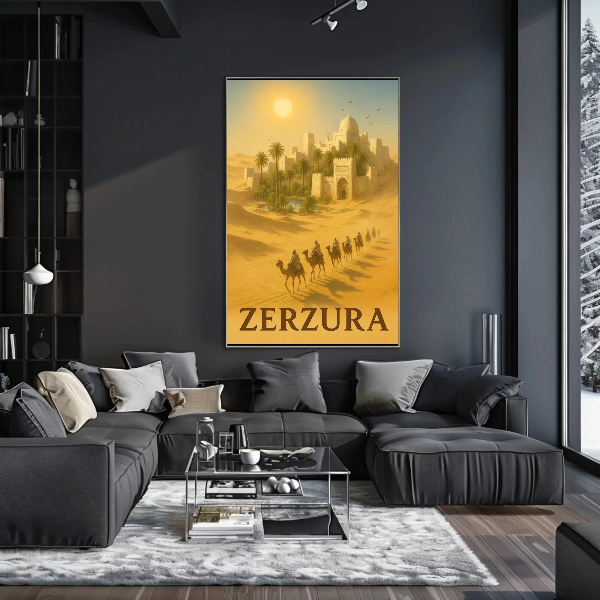 Zerzura Desert Adventure Scenic Vintage Travel Poster PosterGoat