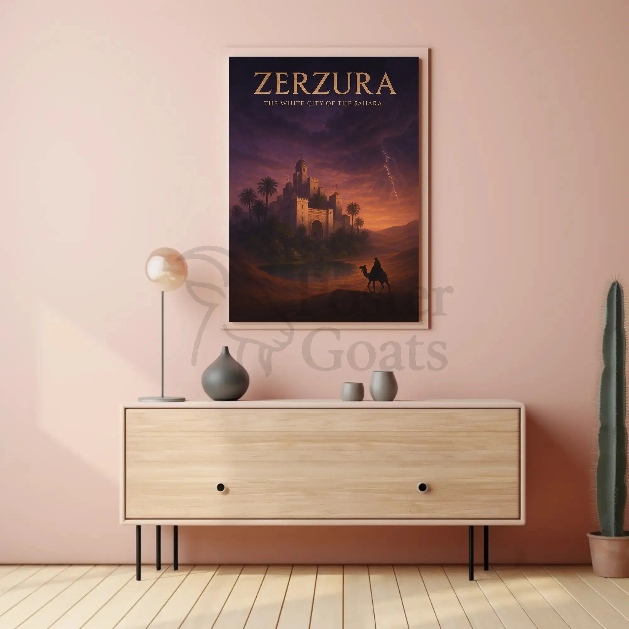 Zerzura Mirage: Mystical Adventure Travel Poster PosterGoat