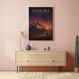 Zerzura Mirage: Mystical Adventure Travel Poster PosterGoat