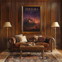 Zerzura Mirage: Mystical Adventure Travel Poster PosterGoat