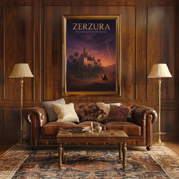 Zerzura Mirage: Mystical Adventure Travel Poster PosterGoat