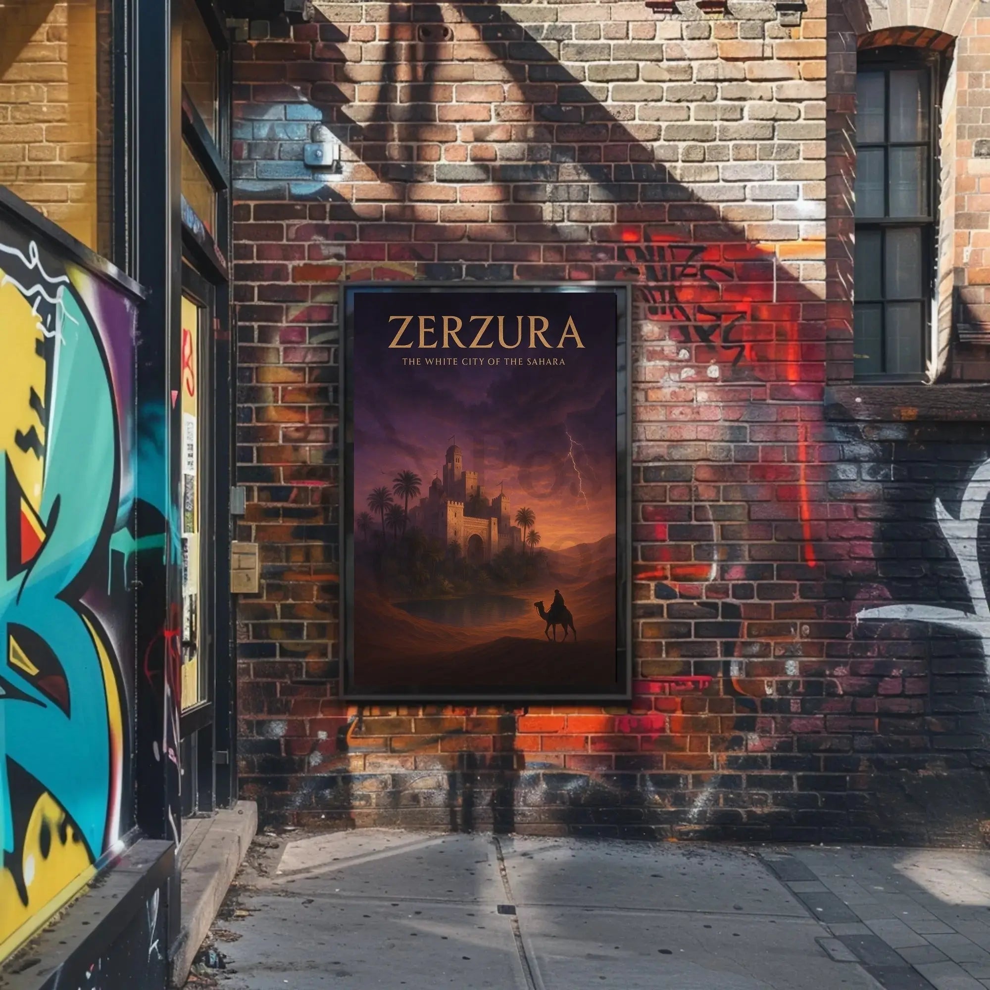 Zerzura Mirage: Mystical Adventure Travel Poster PosterGoat