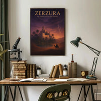 Zerzura Mirage: Mystical Adventure Travel Poster PosterGoat