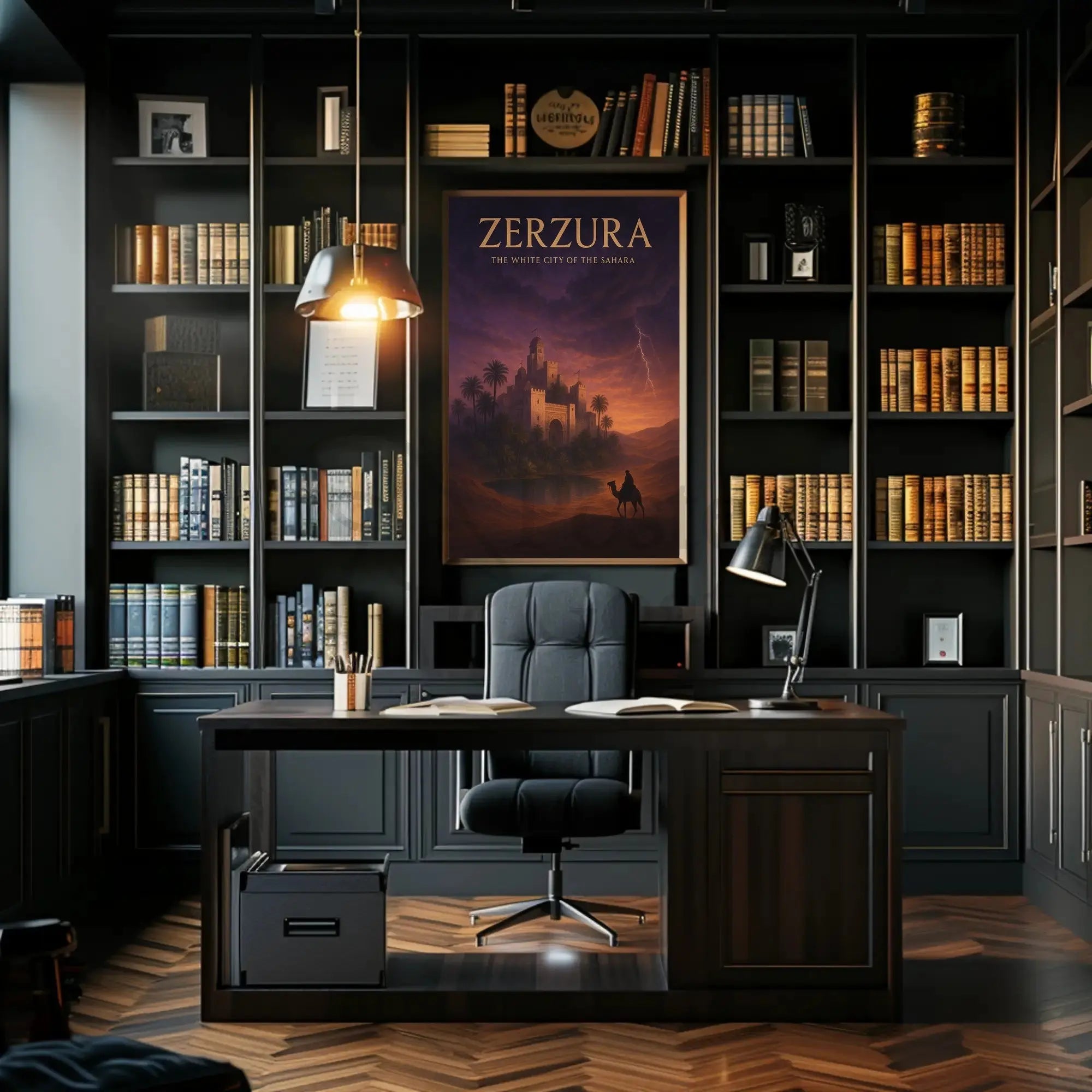 Zerzura Mirage: Mystical Adventure Travel Poster PosterGoat