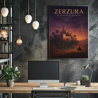 Zerzura Mirage: Mystical Adventure Travel Poster PosterGoat