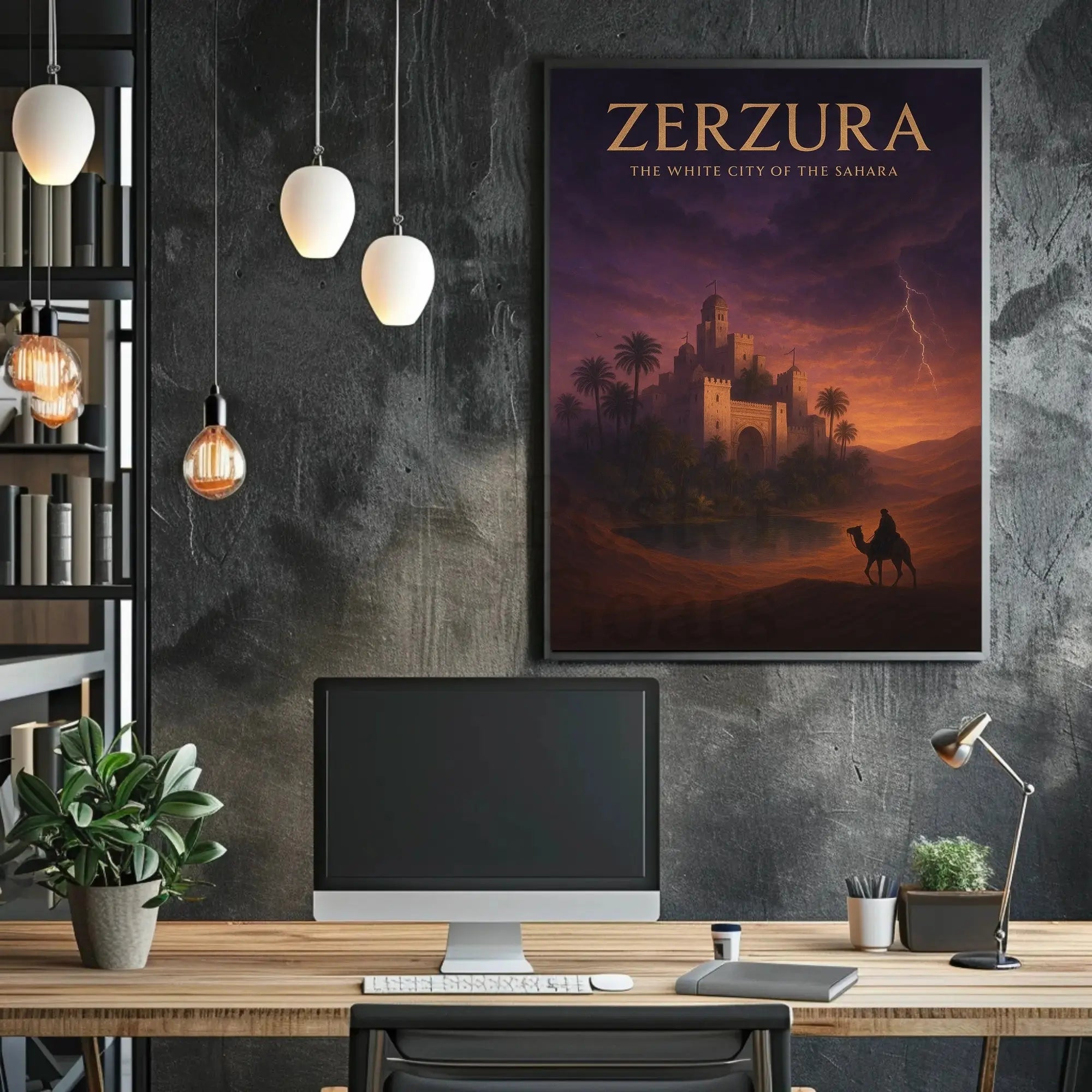 Zerzura Mirage: Mystical Adventure Travel Poster PosterGoat