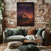 Zerzura Mirage: Mystical Adventure Travel Poster PosterGoat