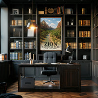 Zion National Park Adventure Awaits National Park Poster PosterGoat