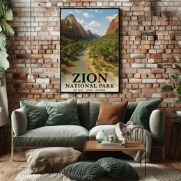 Zion National Park Adventure Awaits National Park Poster PosterGoat