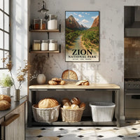 Zion National Park Adventure Awaits National Park Poster PosterGoat