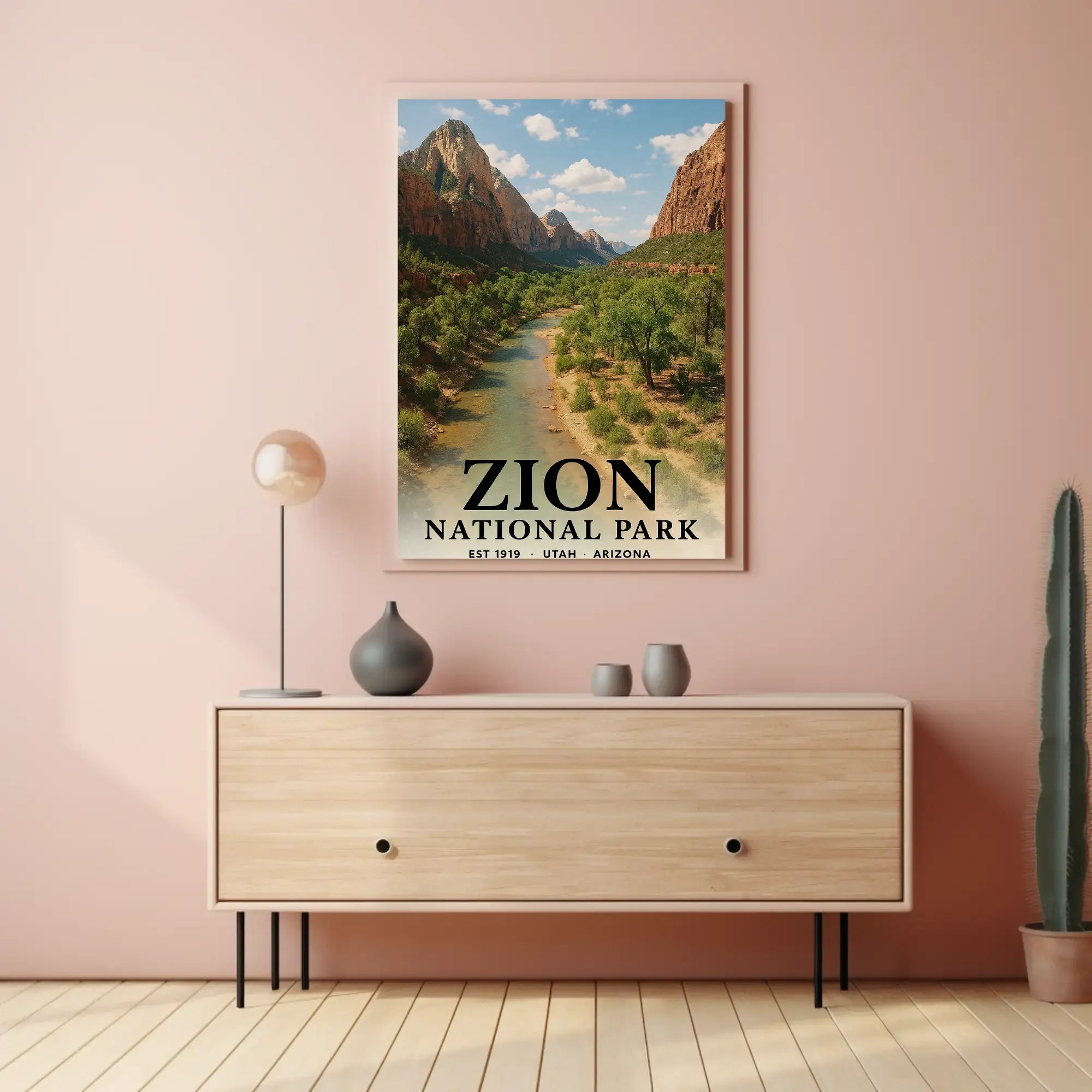 Zion National Park Adventure Awaits National Park Poster PosterGoat