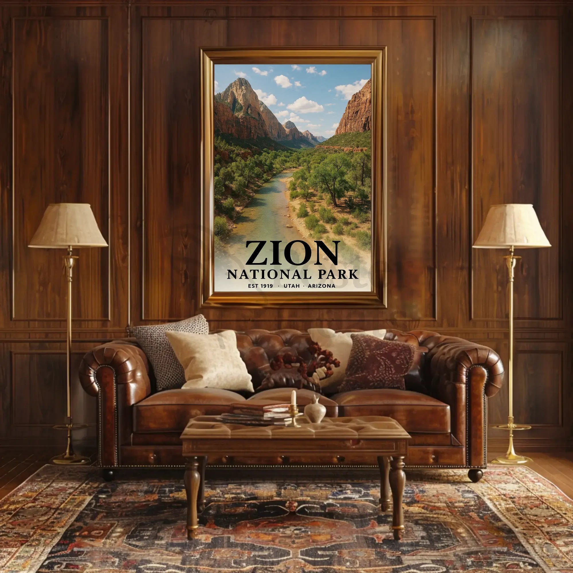 Zion National Park Adventure Awaits National Park Poster PosterGoat