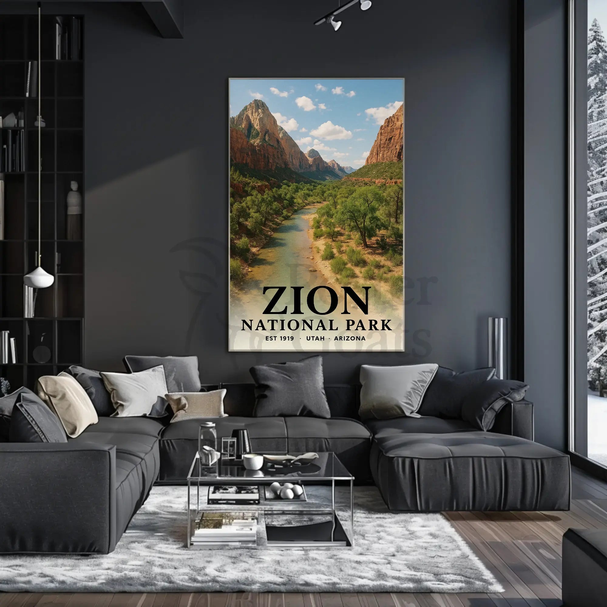 Zion National Park Adventure Awaits National Park Poster PosterGoat