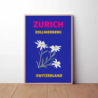 Zurich Zollikerberg Swiss Flora Travel Poster PosterGoat