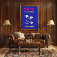 Zurich Zollikerberg Swiss Flora Travel Poster PosterGoat