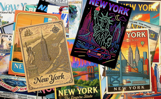Vibrant New York Travel Photos Wall Art Decor Bundle Collection Pack of 20, perfect for elevating your space.