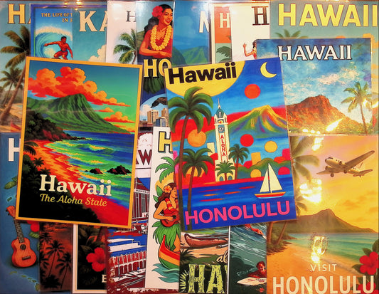 Vibrant Hawaii Travel Photos Wall Art Decor Bundle Pack of 20, perfect for bringing island spirit to your home.