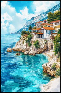Albania Albanian Riviera Coastal View Poster