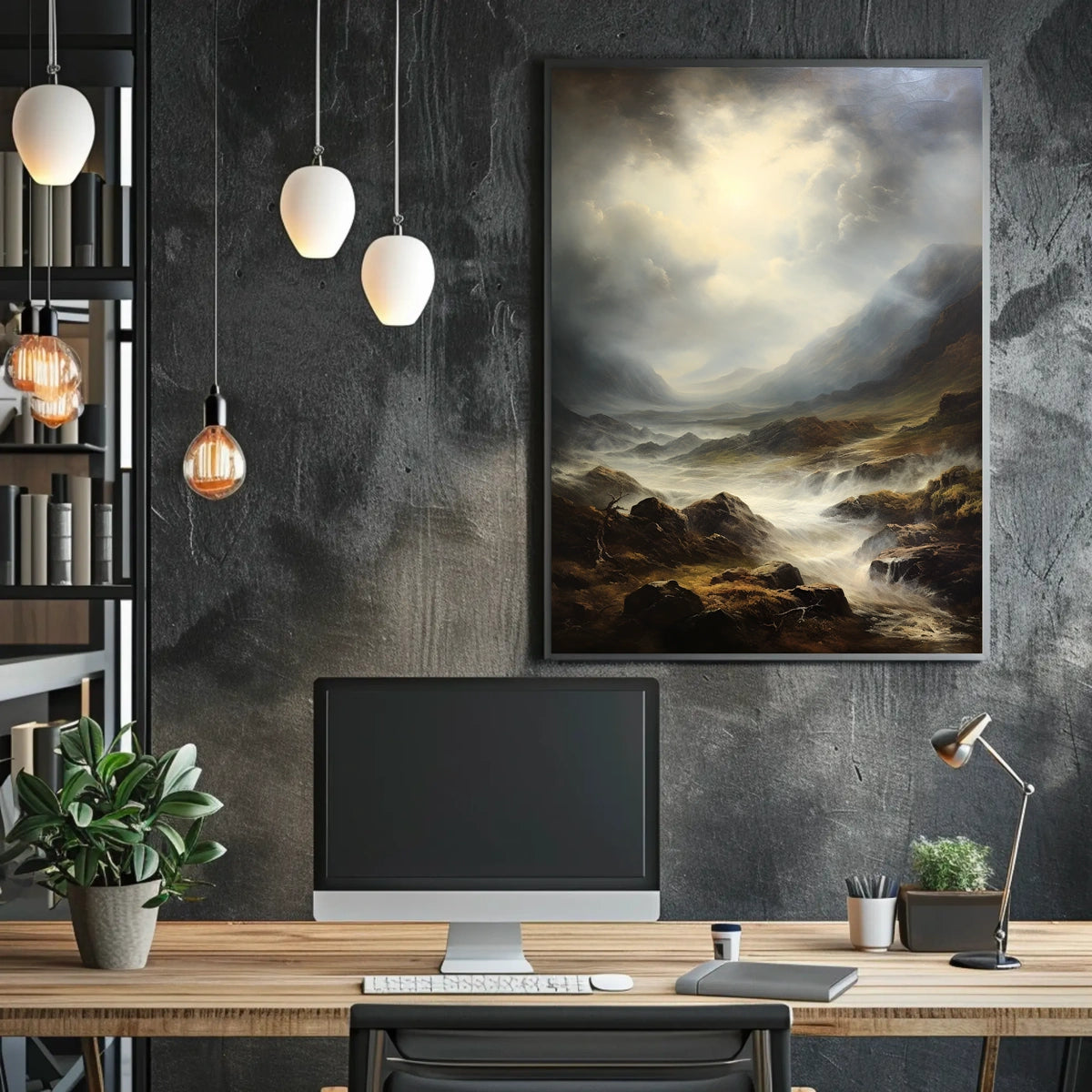 Majestic Wilderness Landscape Print in Artistic Poster