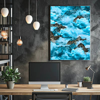 Majestic Mountain Clouds William Morris Art Poster
