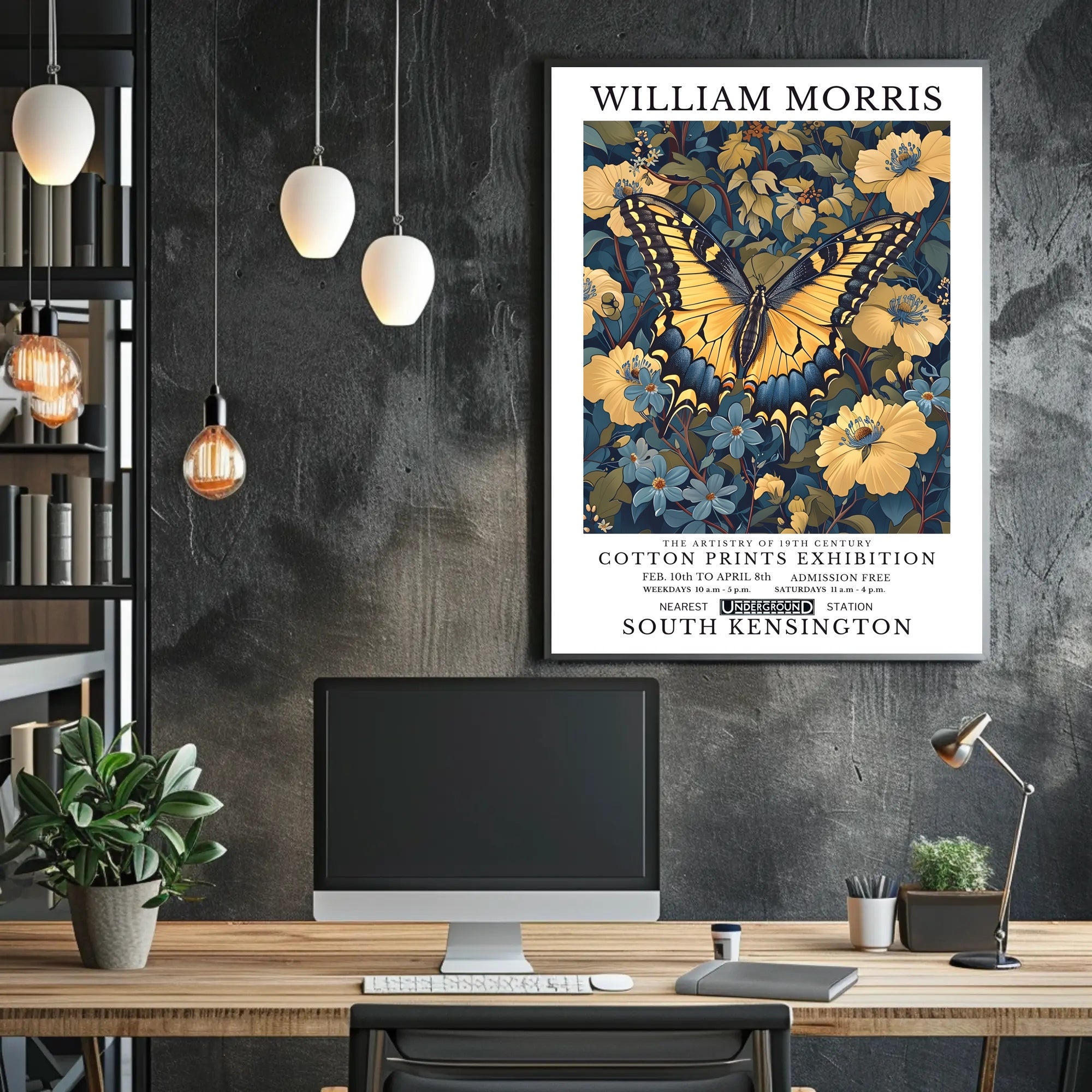 William Morris Butterfly and Floral Heritage Artistic Poster