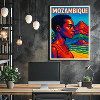 Vibrant Portrait Of Mozambique Poster