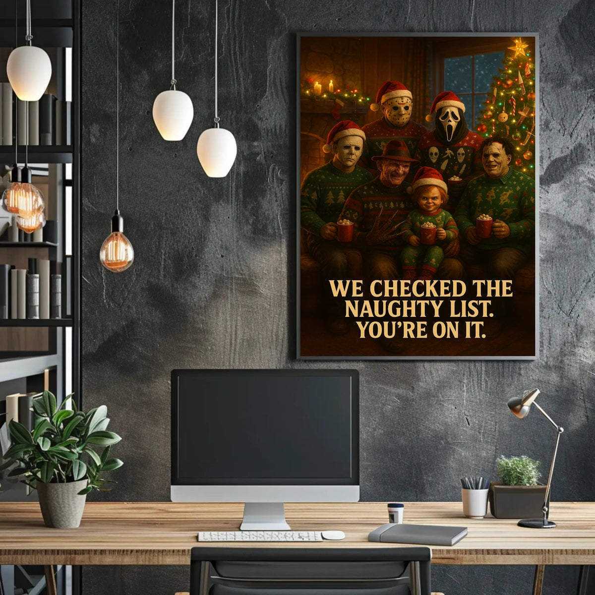 Naughty List Christmas Horror Poster
