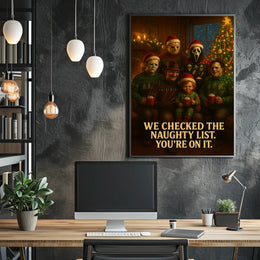 Naughty List Christmas Horror Poster