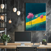 Spring Landscape Poster Vibrant Colorful Modern Print