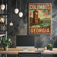 Columbus, Georgia Vintage Vintage Poster