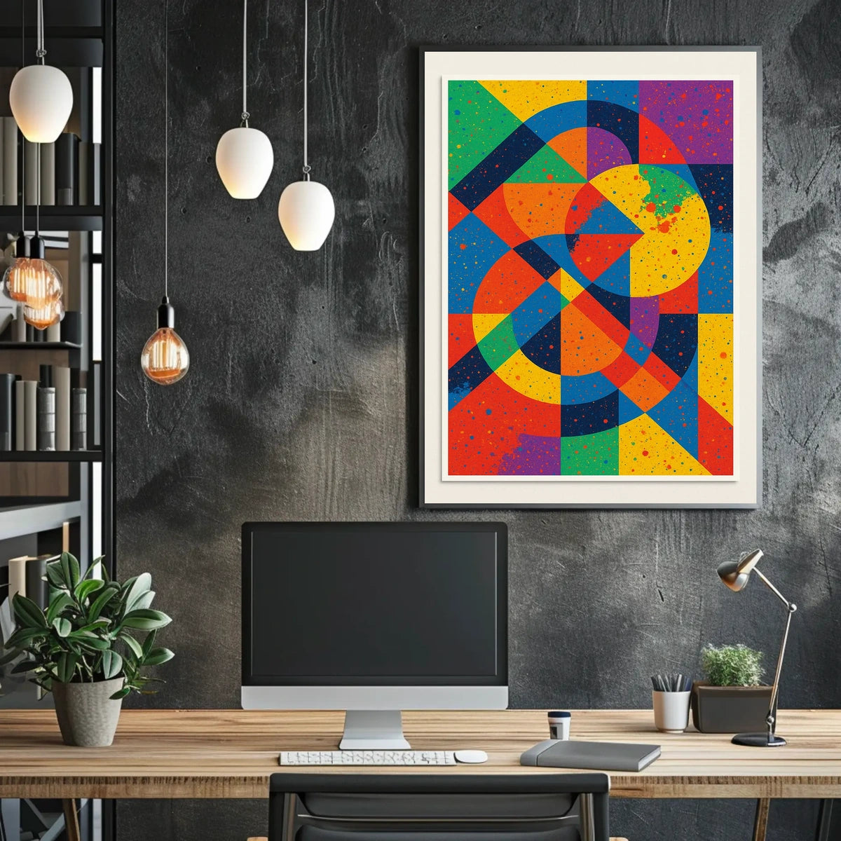 Vibrant Geometric Abstraction Poster