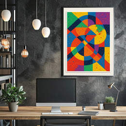 Vibrant Geometric Abstraction Poster